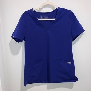 Figs Galaxy Blue Scrub Top